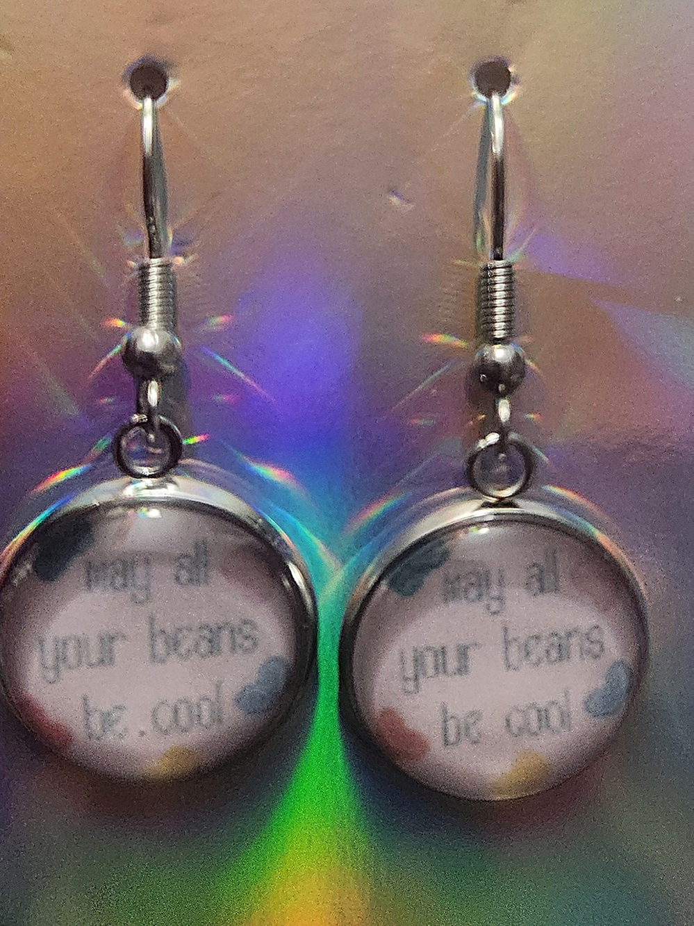 May All Your Beans Be Cool Earrings with Pastel Accents